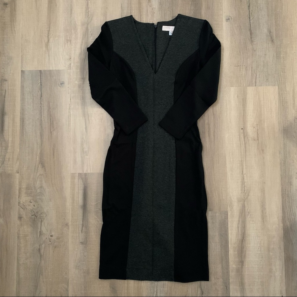 French Connection Colorblock Bodycon Midi Dress Size 4 / Small